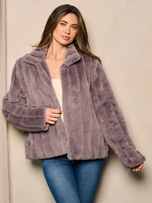WOMEN'S LONG SLEEVE POCKETS BUTTON CLOSURE JACKET