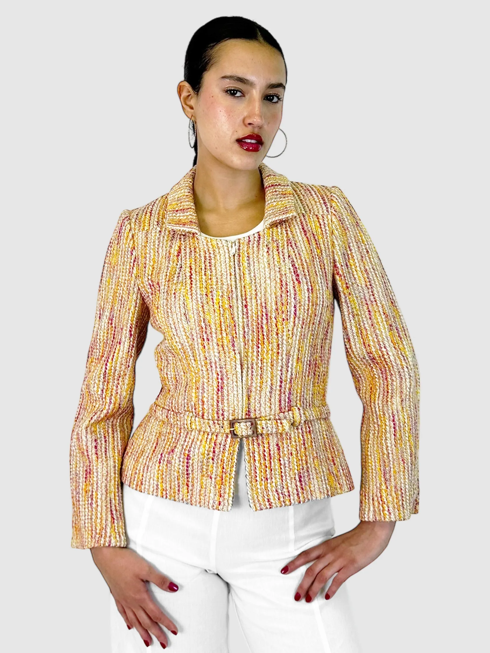 Wool Tweed Boucle Jacket - Size 42