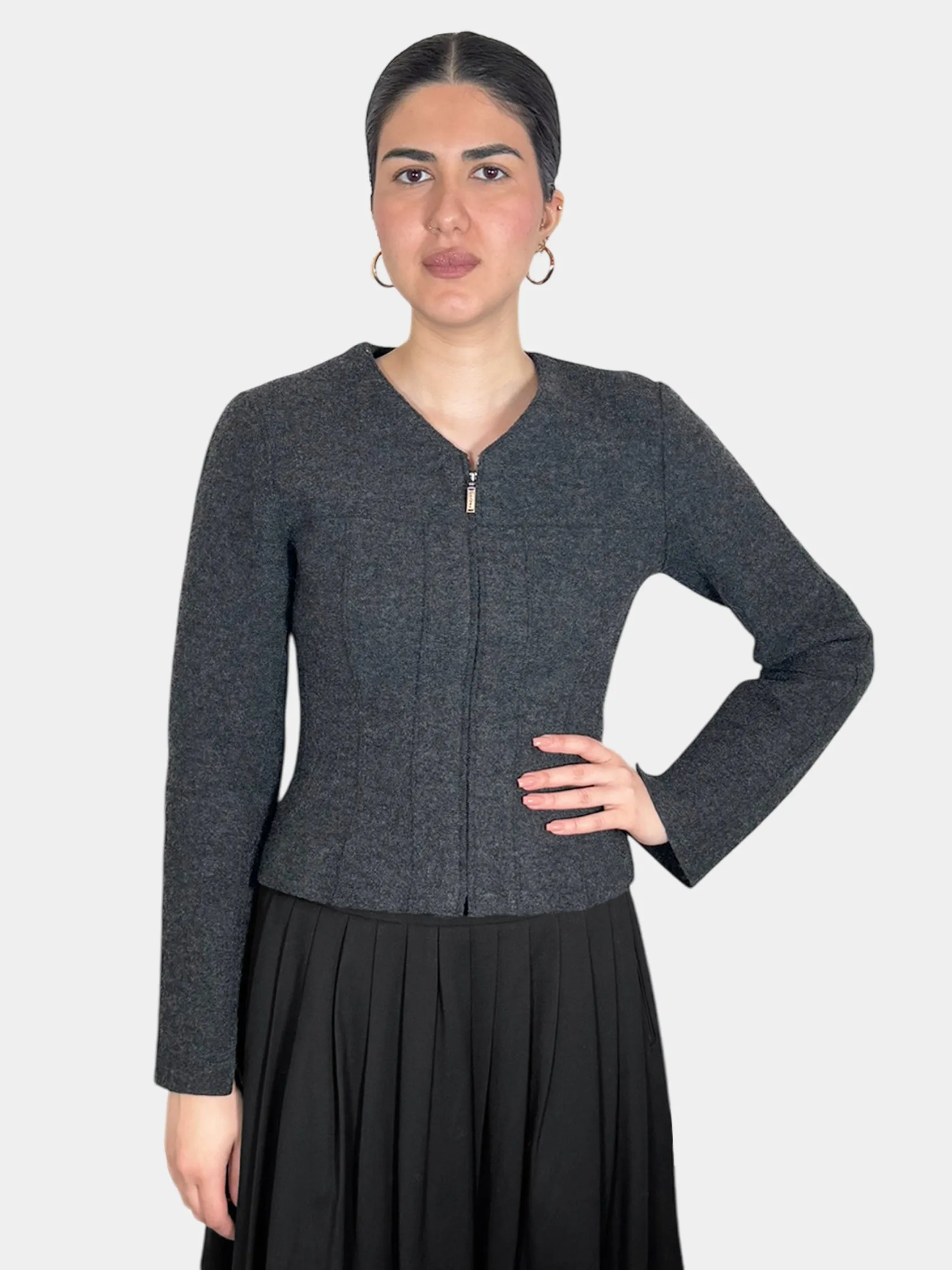 Wool Zip-Up Jacket