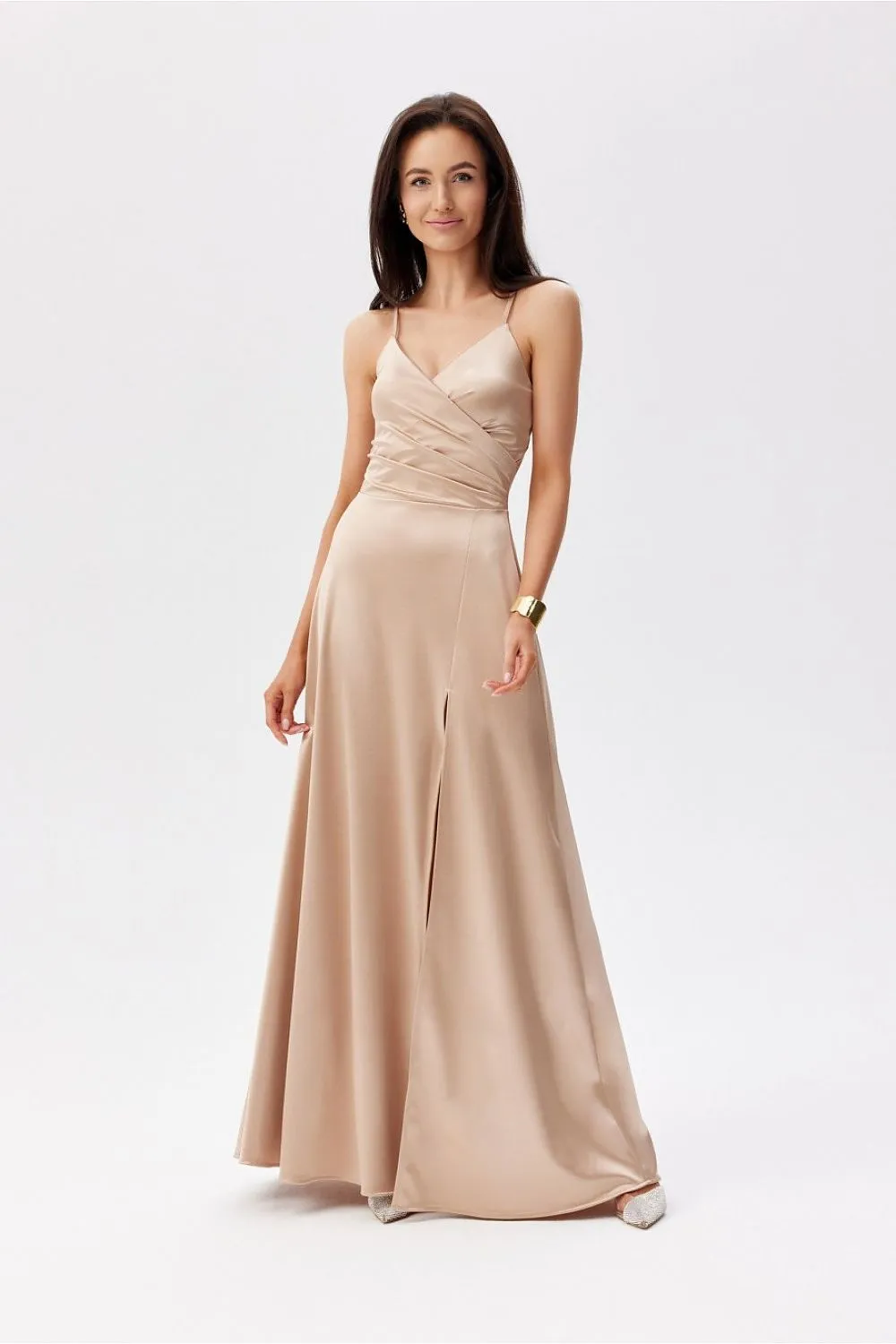 Wrap-Around Slit Maxi Dress
