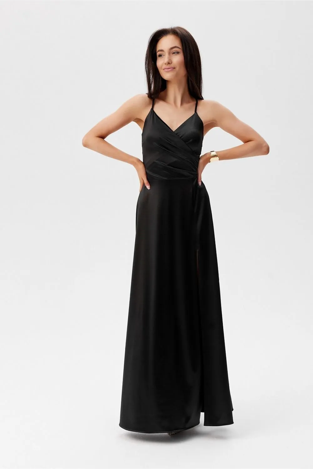 Wrap-Around Slit Maxi Dress