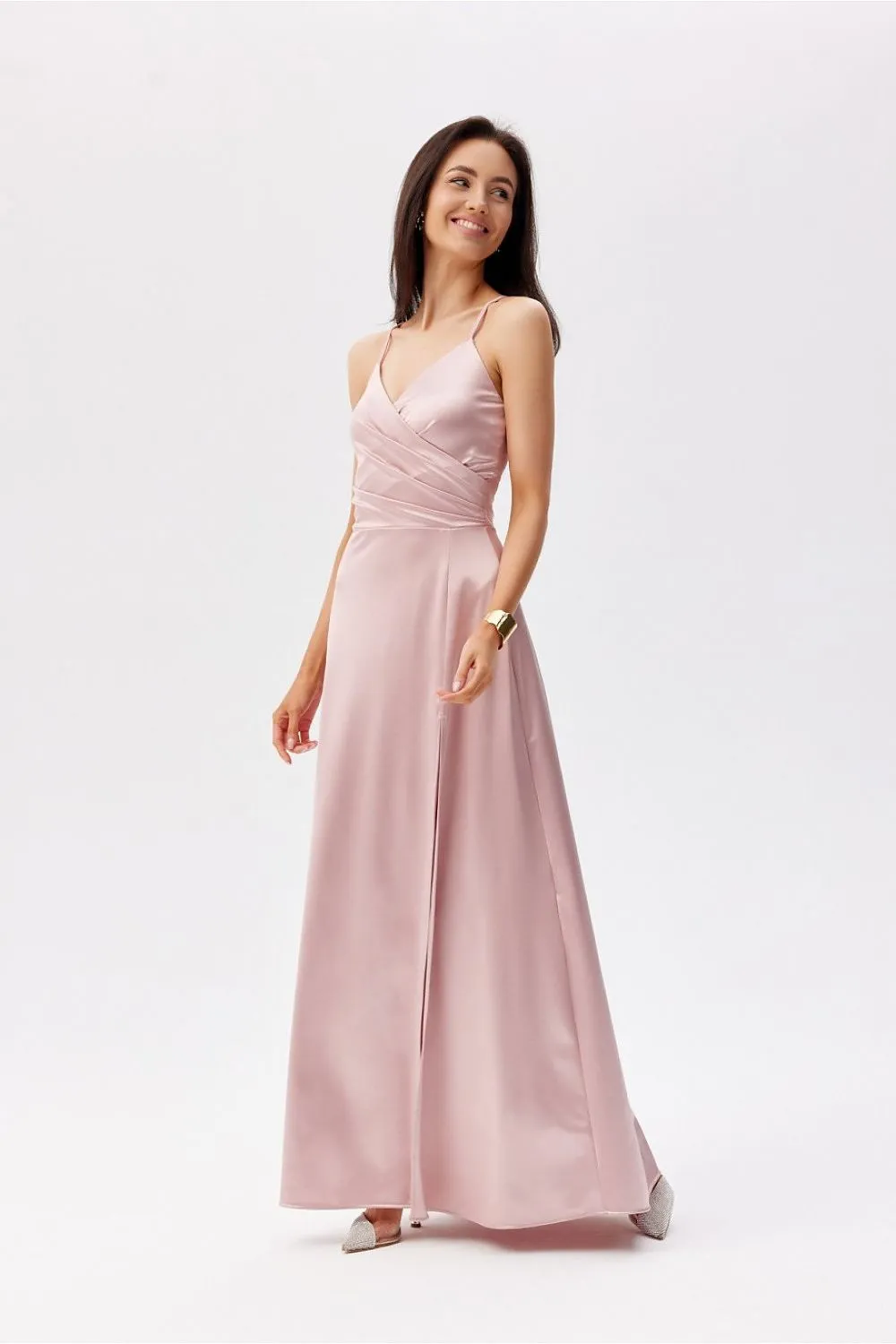 Wrap-Around Slit Maxi Dress