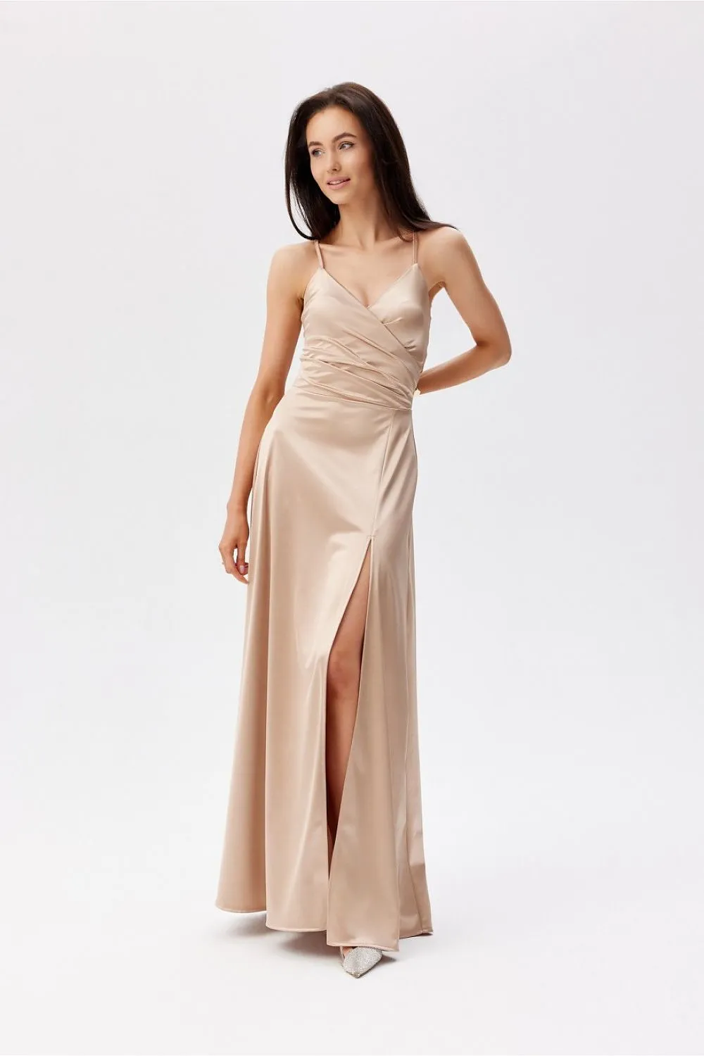 Wrap-Around Slit Maxi Dress