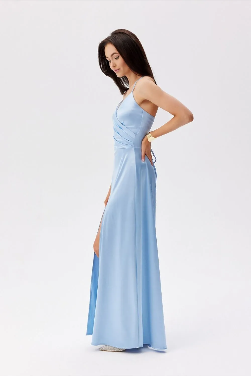Wrap-Around Slit Maxi Dress