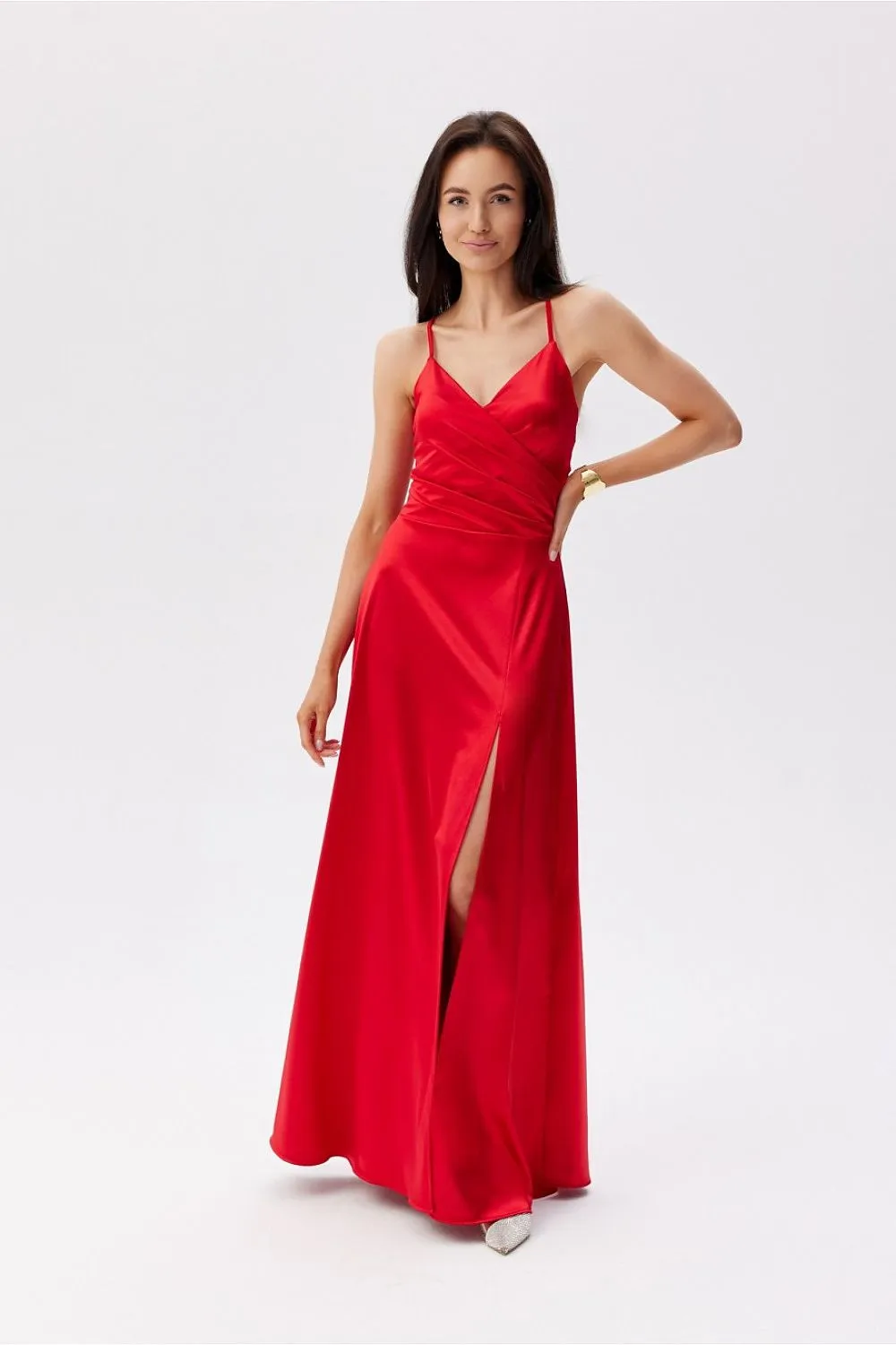 Wrap-Around Slit Maxi Dress