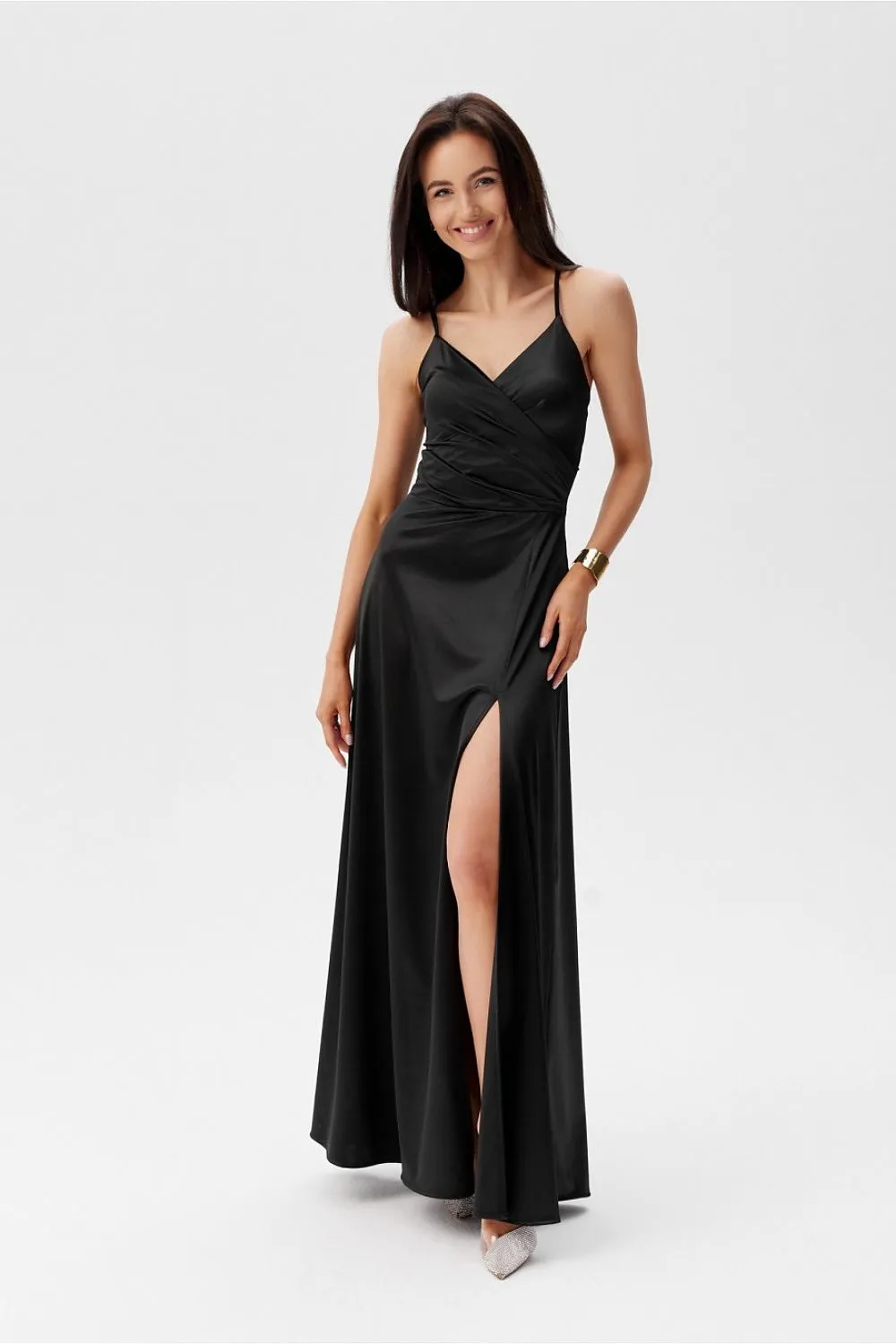 Wrap-Around Slit Maxi Dress