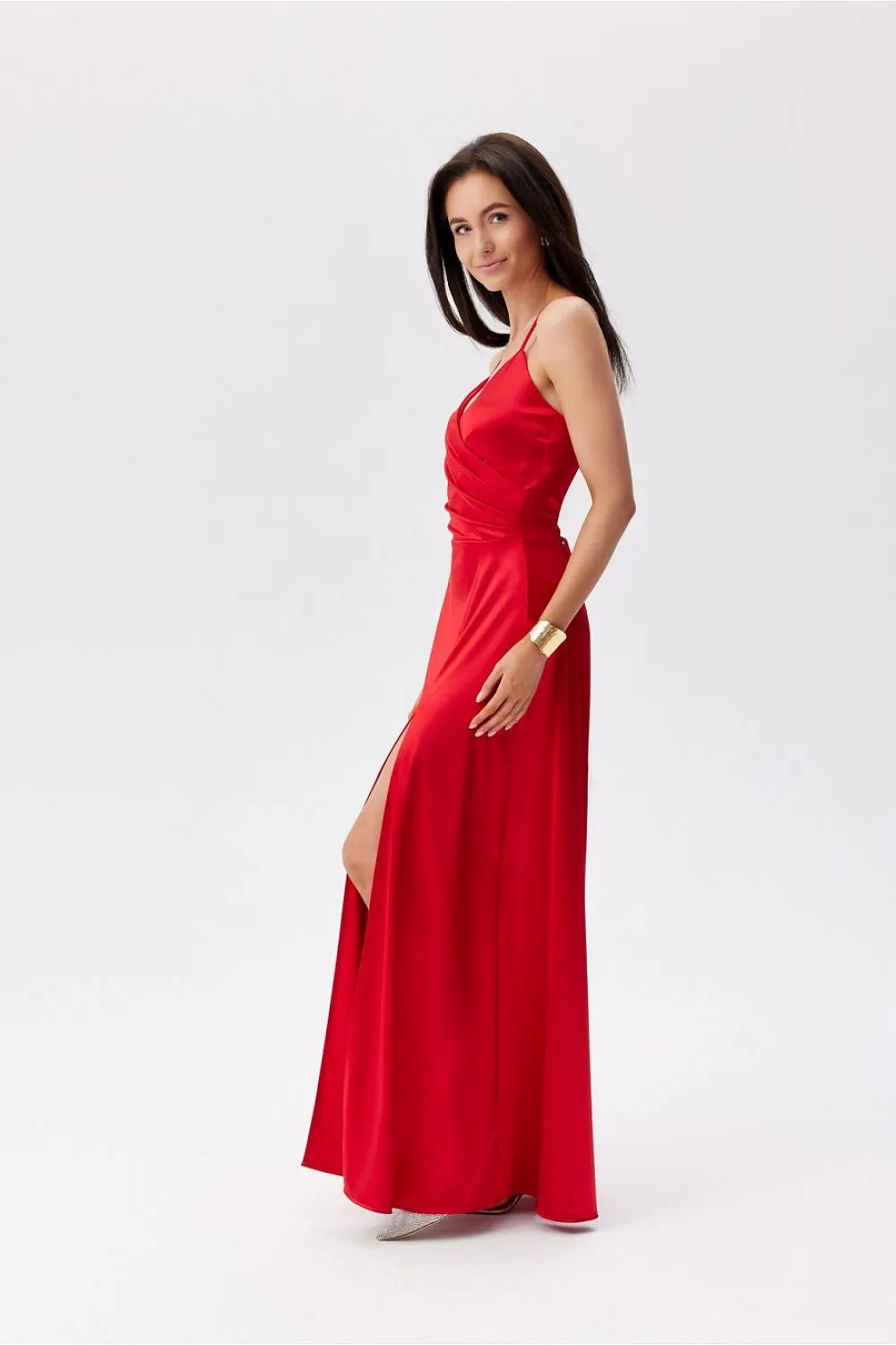 Wrap-Around Slit Maxi Dress