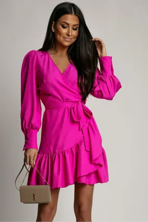 Wrap Front Sweetheart Midi Dress