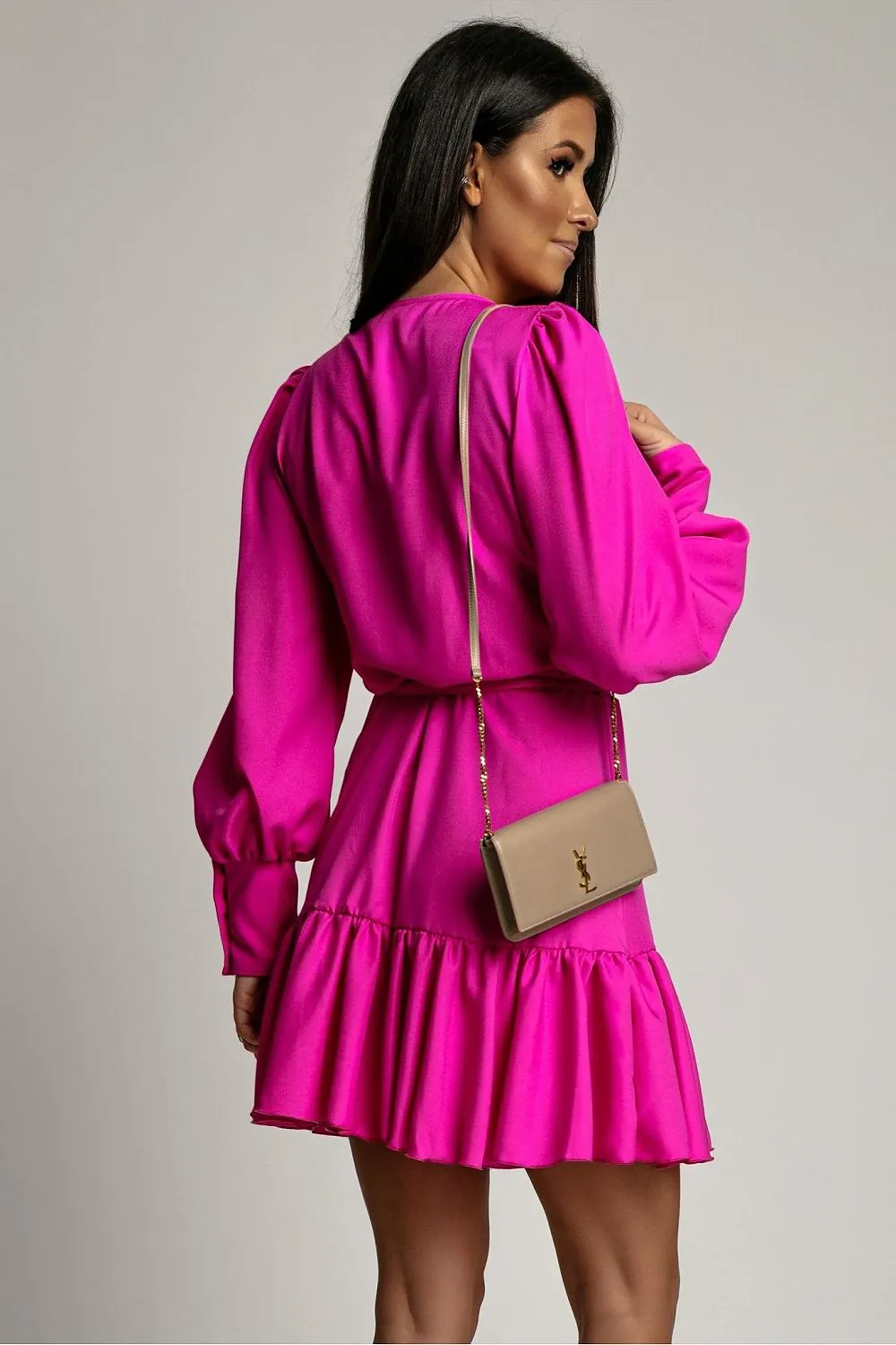Wrap Front Sweetheart Midi Dress