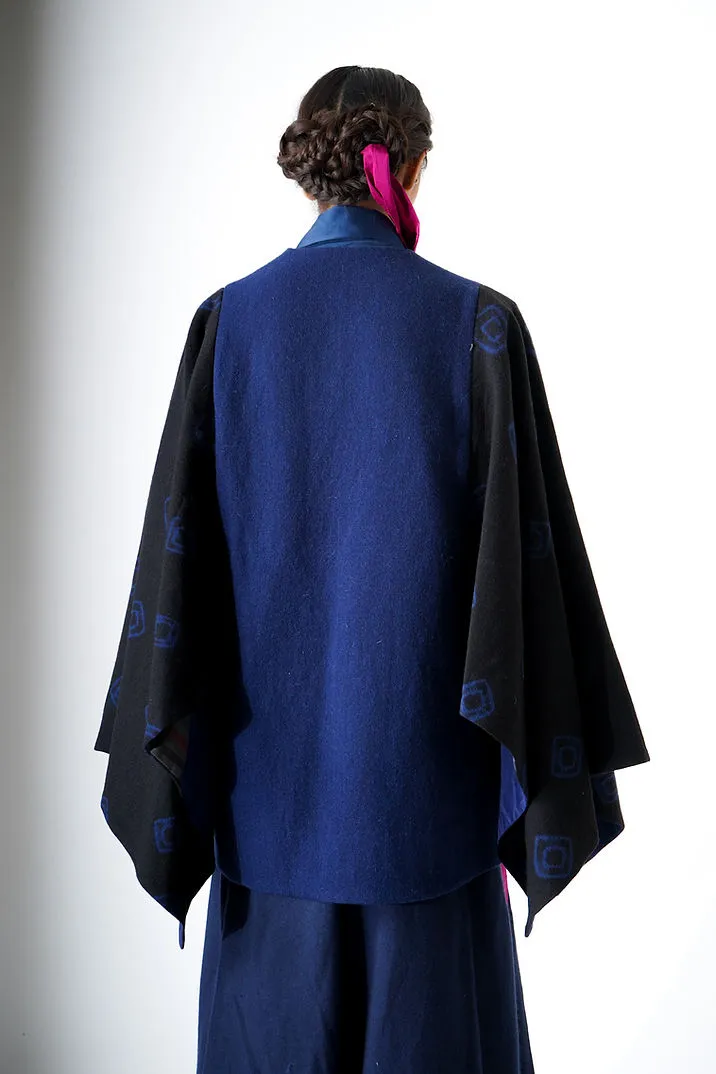 Zahar Cape - indigo black women