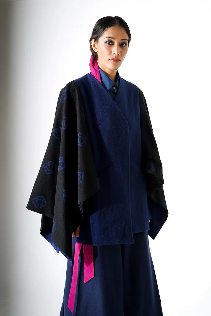 Zahar Cape - indigo black women