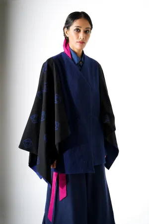 Zahar Cape - indigo black women