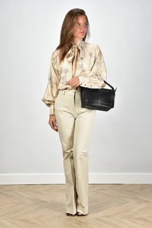 Zimmermann blouse Eden Tie Neck 0405TF242 tea sketch