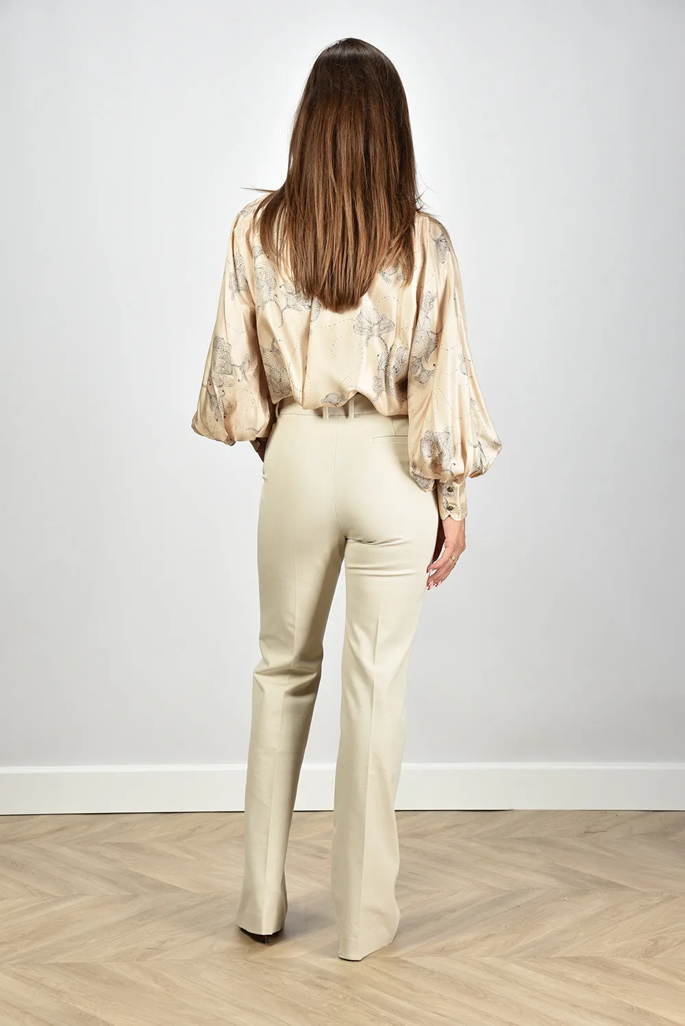 Zimmermann blouse Eden Tie Neck 0405TF242 tea sketch