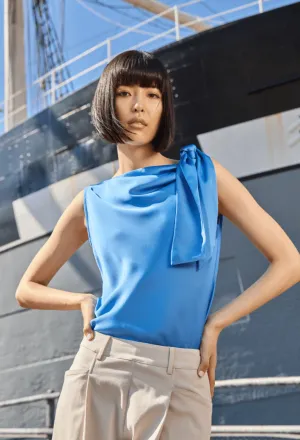 Zulena Bow Tie Neck Top